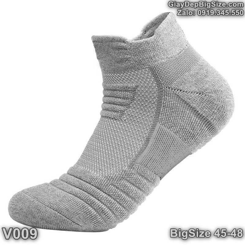 Combo 3 đôi vớ tất thể thao (có đệm dày êm) big size cỡ lớn 45-48 cho nam cao to chân ú bè