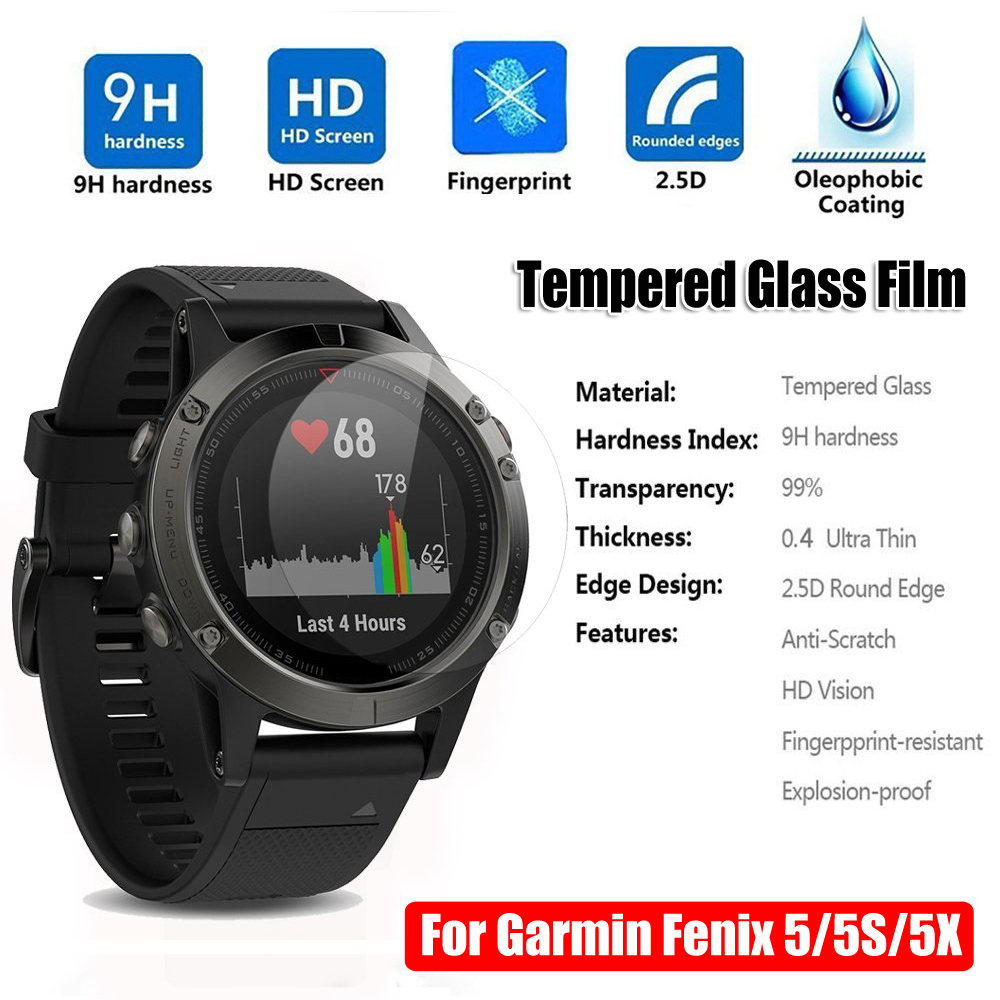 Kính Cường Lực 9h Bảo Vệ Toàn Màn Hình Chống Trầy Xước Thời Trang Cho Garmin Fenix 5 5x 5s