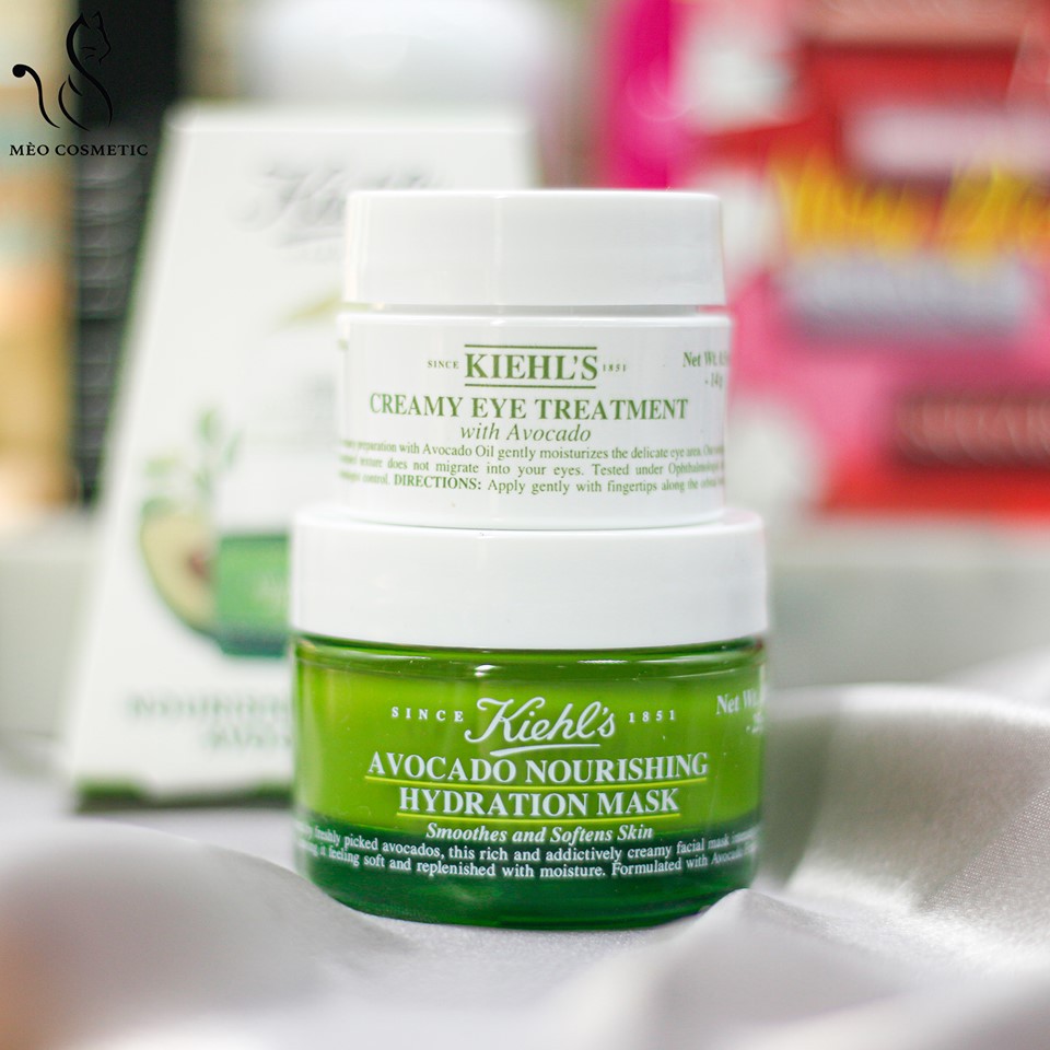 Set Kiehl’s Nourished by Nature Avocado Duo gồm kem mắt và mặt nạ bơ mini