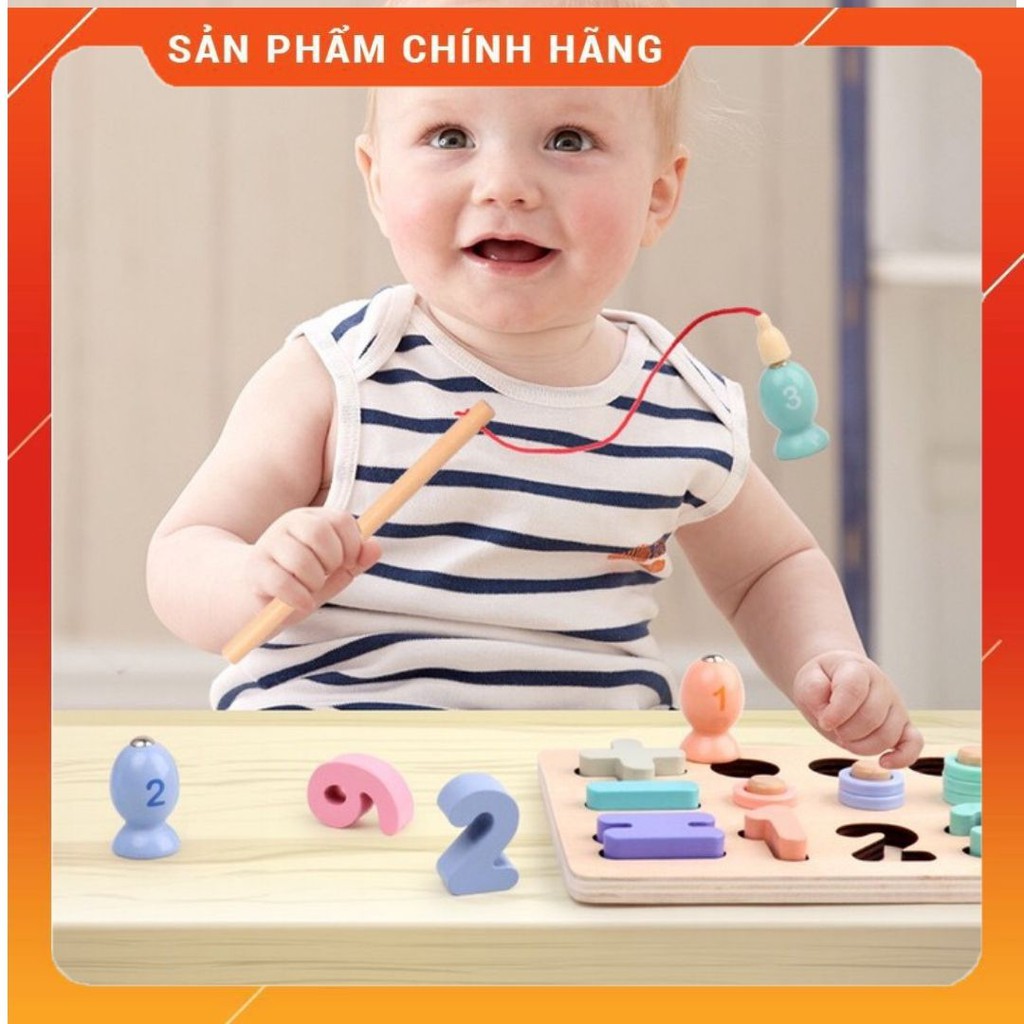 Bộ Bảng Số Thông Minh TOCHANG Chính Hãng, Bộ Đồ Chơi Câu Cá Và Ghép Số Học Bằng Gỗ Mẫu Mới 2021 Cho Bé Từ 3 Đến 6 Tuổi