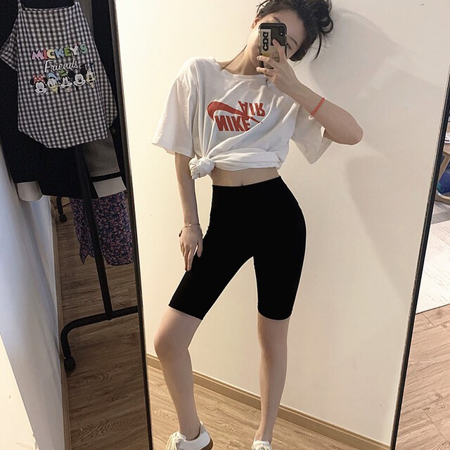 [Giảm giá tương tác] Quần Legging Đùi, Leging mùa hè, Legging Ngố Trêm Đầu Gối Cạp Cao, Nâng Mông, Co Giãn Trẻ Trung