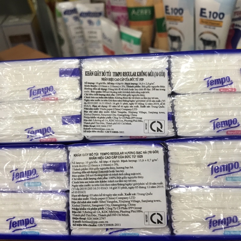 1 Lốc 10 Gói Khăn Giấy Tempo