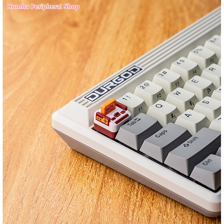 Bộ Bàn Phím Cơ Artisan Màu Đỏ Và Trắng Thiết Kế Dễ Thương Cho Esc keycap