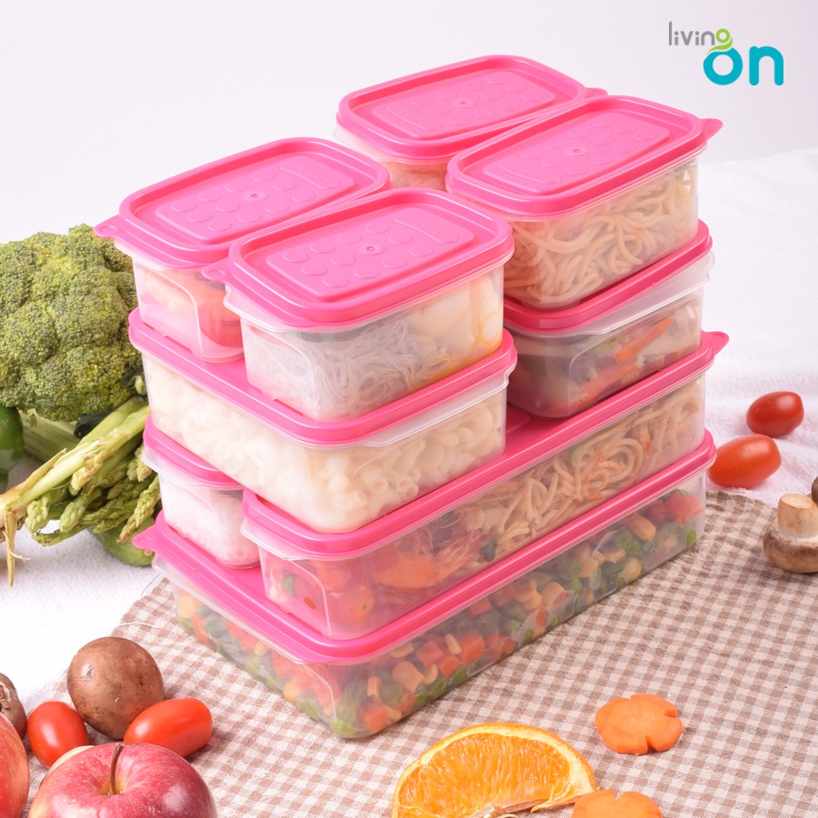 Set 9 hộp nhựa cơm trưa- Lunch box set 7