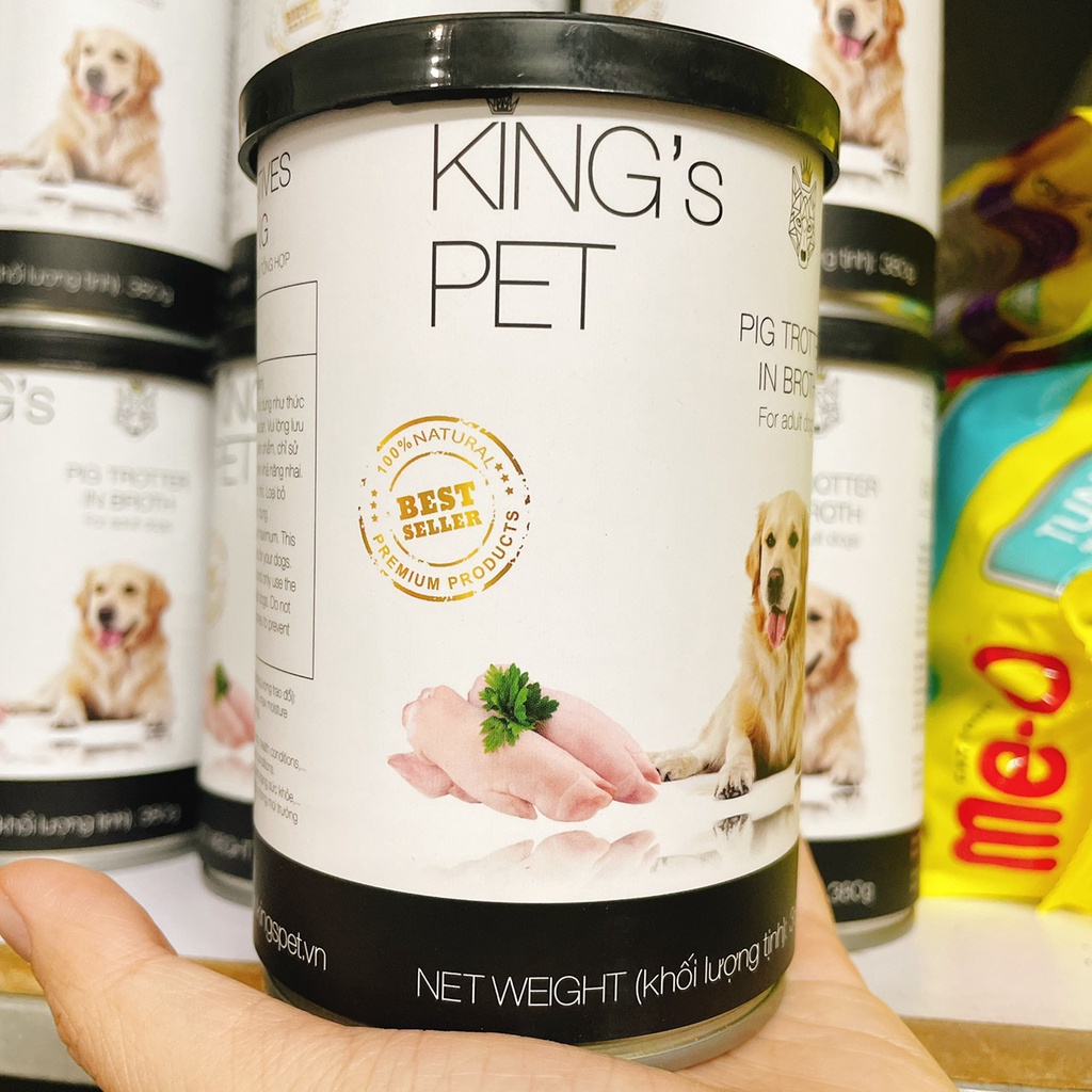 &lt;ĐỒ ĂN&gt; Pate Giò Heo Hầm Kingspet lon 380g cho chó trưởng thành