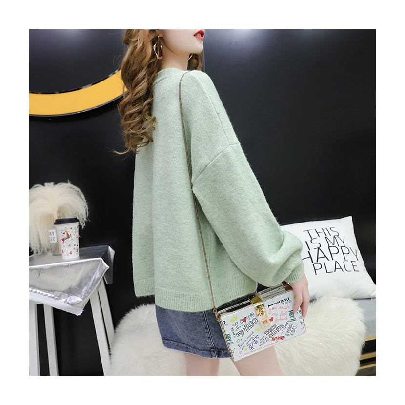 Áo Khoác Len Cardigan Ngắn Dáng Rộng Kiểu Hàn Quốc Thời Trang Mùa Thu Cho Nữ | BigBuy360 - bigbuy360.vn