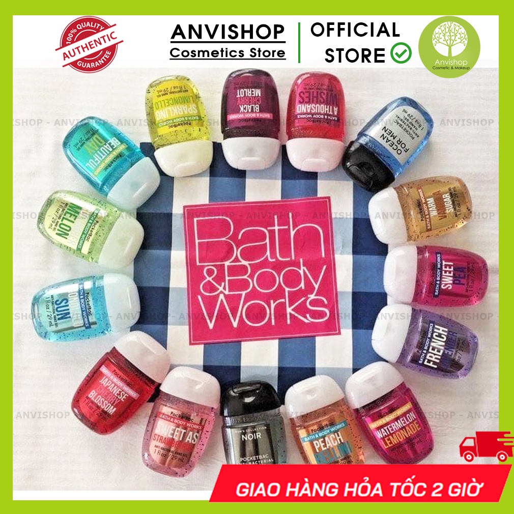 Gel rửa tay khô Bath &amp; Body Works-Mỹ 29ml