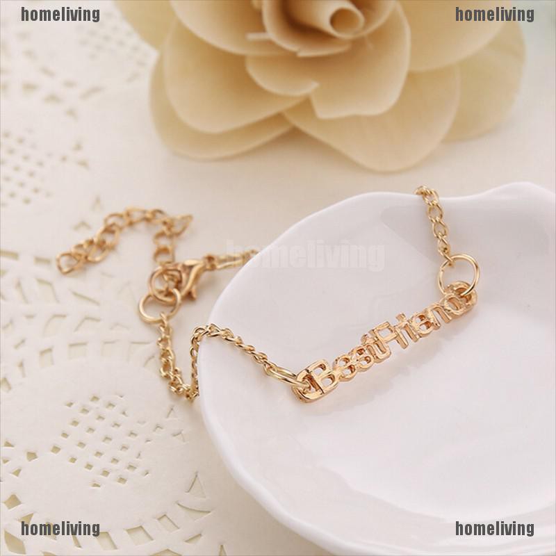 [homeliving] Vòng Tay Tình Bạn Bằng Hợp Kim In Chữ Best Friends