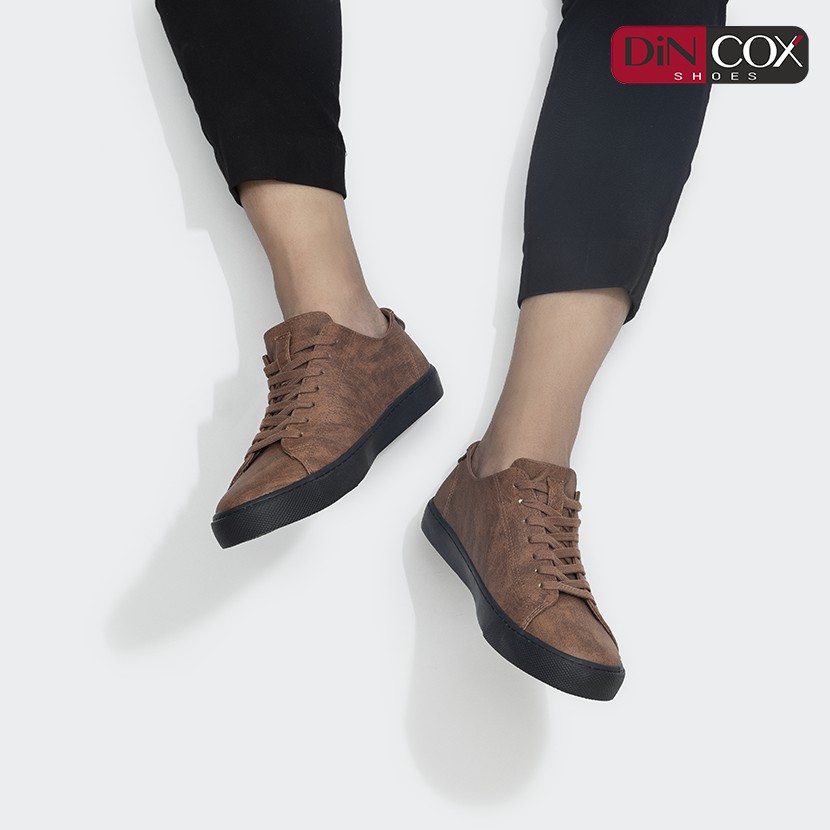 Giày Sneaker Da Nam Dincox D34 Brown Sang Trọng Lịch Lãm