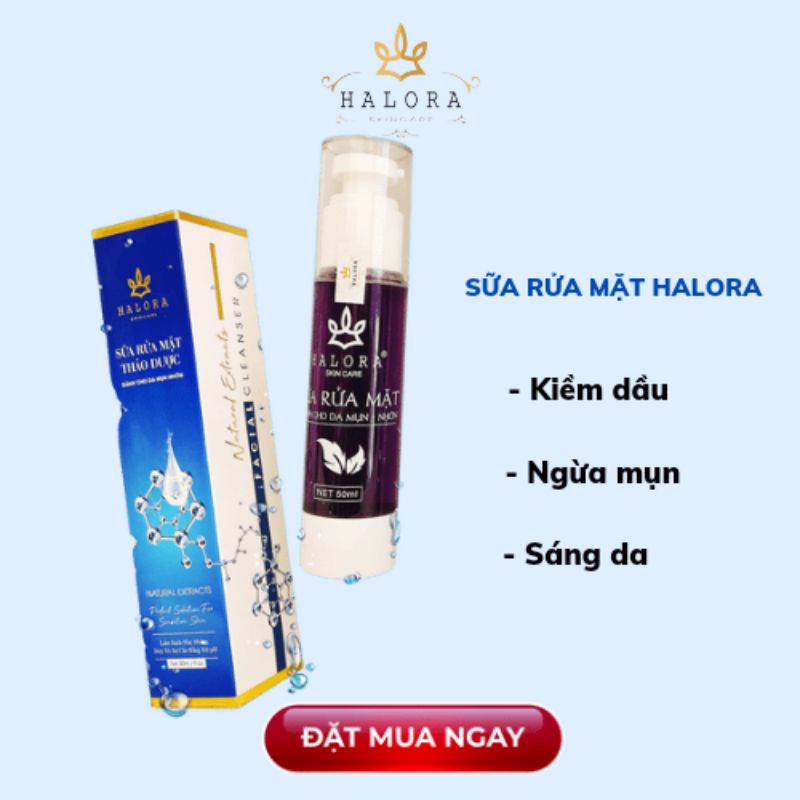 Sữa rửa mặt thảo dược Halora