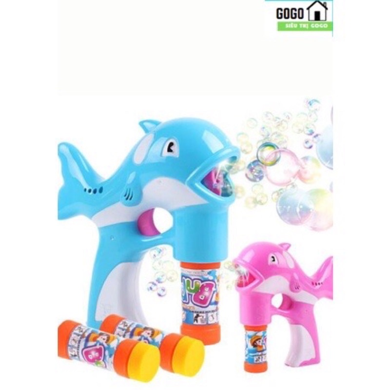 Súng đồ chơi bắn bong bóng xà phòng tặng kèm 2 lọ dung dịch xà phòng