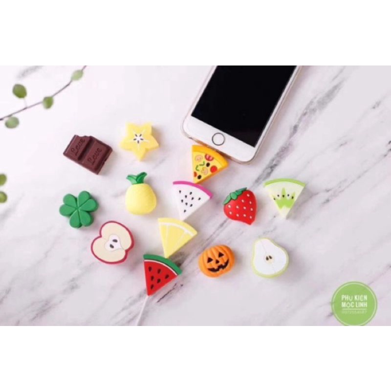 ☘️13 MẪU HOA QUẢ ĐỂ LỰA☘️ ĐẦU THÚ CẮN CÁP BẢO VỆ CÁP SẠC TAI NGHE CHỐNG ĐỨT GẪY DÂY