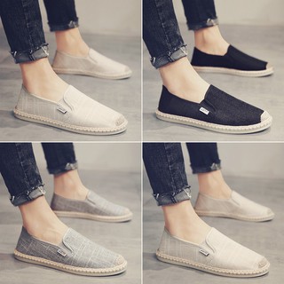 ❤giày nam❤giày lười bằng vải canvas thời trang dành cho nam