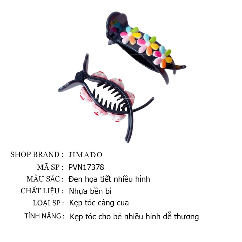 Kẹp càng cua 3 răng hàn quốc nhiều hình dễ thương cho bé JIMADO PVN17378