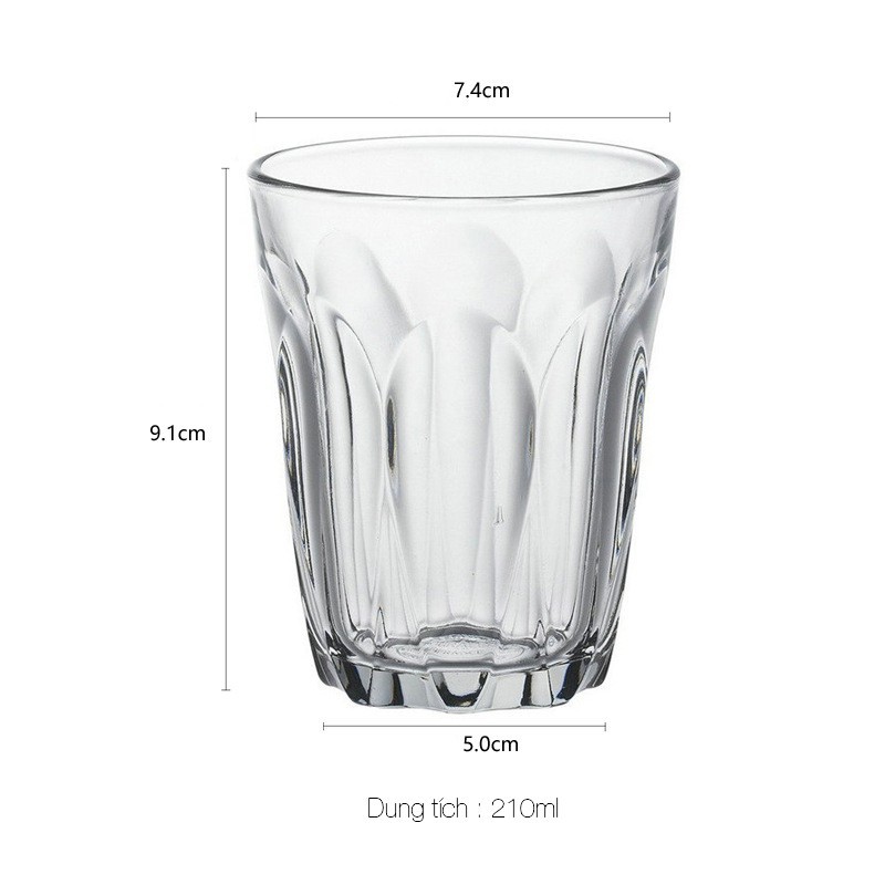 | COMBO 6 | Ly thủy tinh Sọc cao cấp 144ml 210ml | Hàng nhập khẩu Thái Lan