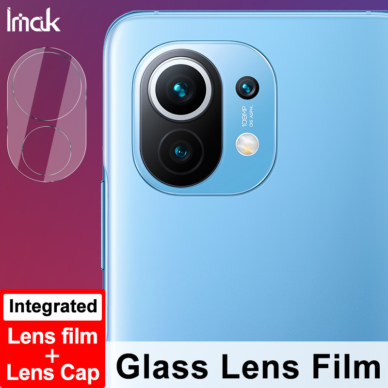 [ Lens Film + Cap ] iMak Xiaomi Mi 11 5G Camera Lens Film Xiomi Mi11 5G HD Tempered Glass Screen Protector Protective Films