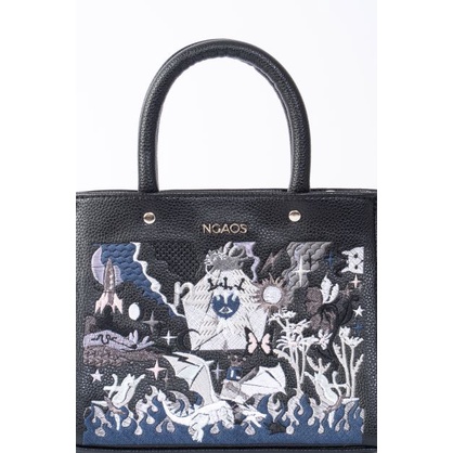 Túi xách NGAOS The Book Bag Black - Medium Size