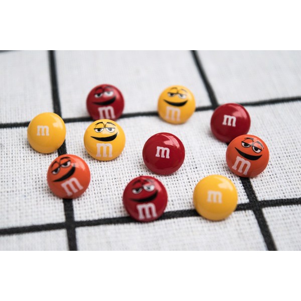 Shutter Button - Nút chụp máy ảnh chất liệu kim loại hình kẹo Chocolate M&amp;M (Màu Vàng)