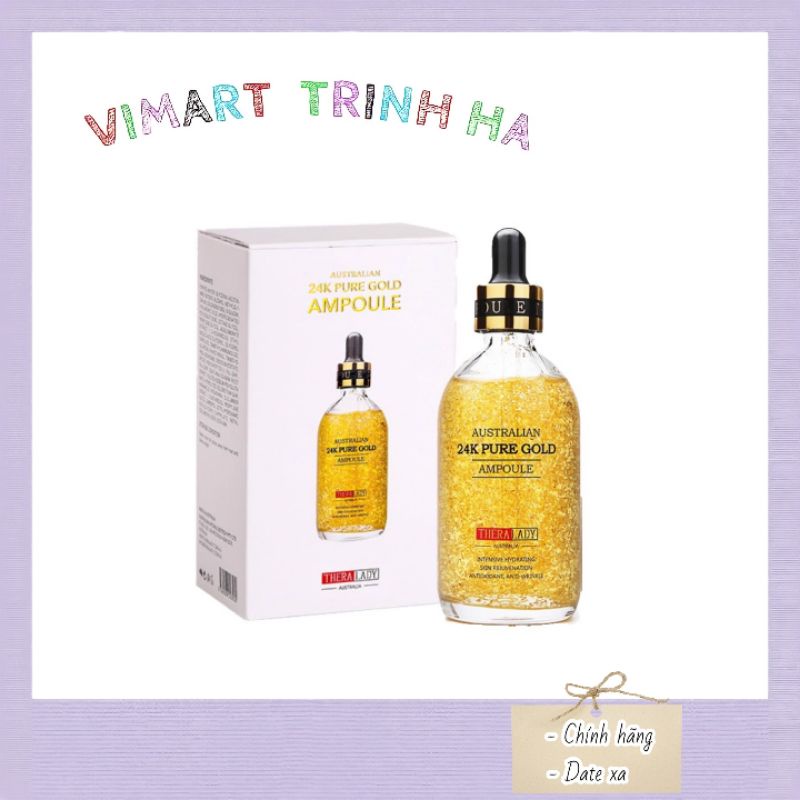 Serum Vàng 24K Dưỡng Da Thera Lady Australian 24K Pure Gold Ampoule 100Ml Của Úc Serum