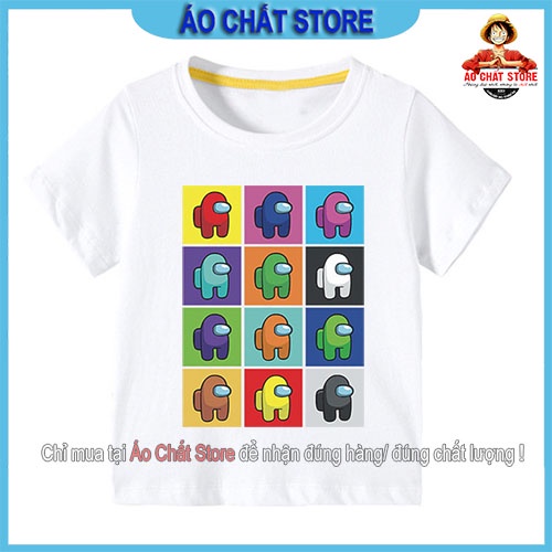 (5 màu) Áo thun Among Us cho bé trai | bé gái siêu cute | vải đẹp AU45 | Áo Chất Store