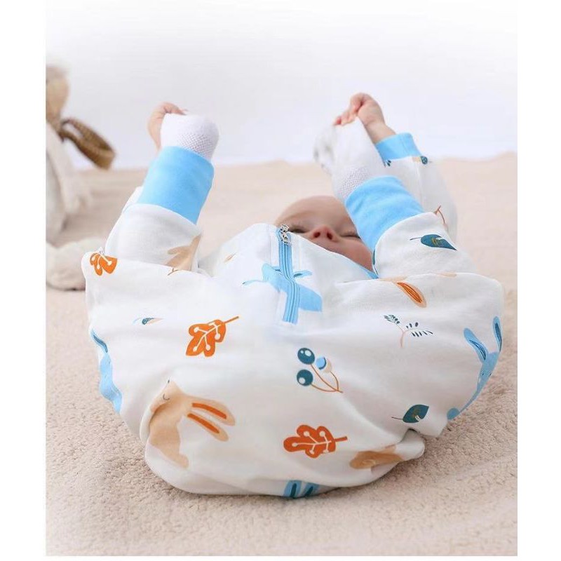 Ninikids:CHỌN MẪU Túi ngủ cotton vải CAO CẤP cho bé, túi ngủ 4 mùa, túi ngủ chống đạp chăn, bộ ngủ cho bé