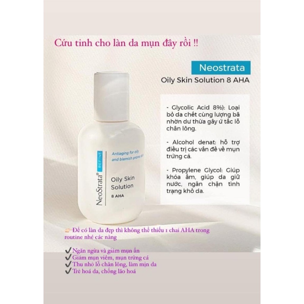 Tẩy Tế Bào Chết Hóa Học Neostrata AHA 8 Oily Skin Solution Chai 100ML