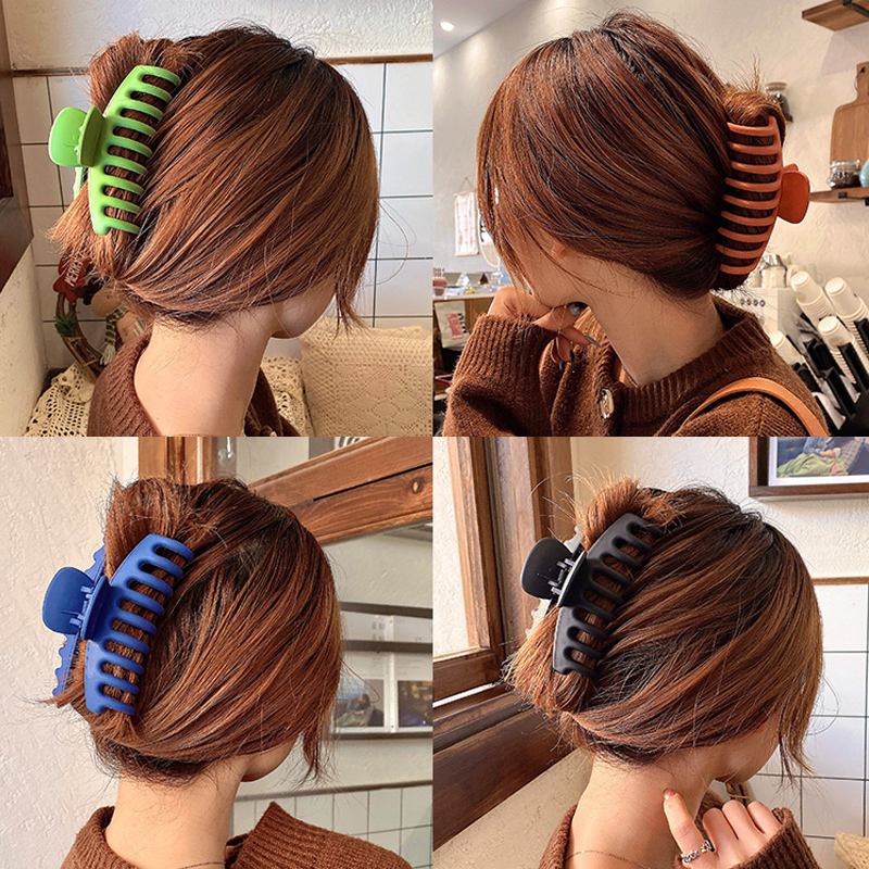 Kẹp tóc bằng nhựa acrylic màu sắc thời trang Hàn Quốc