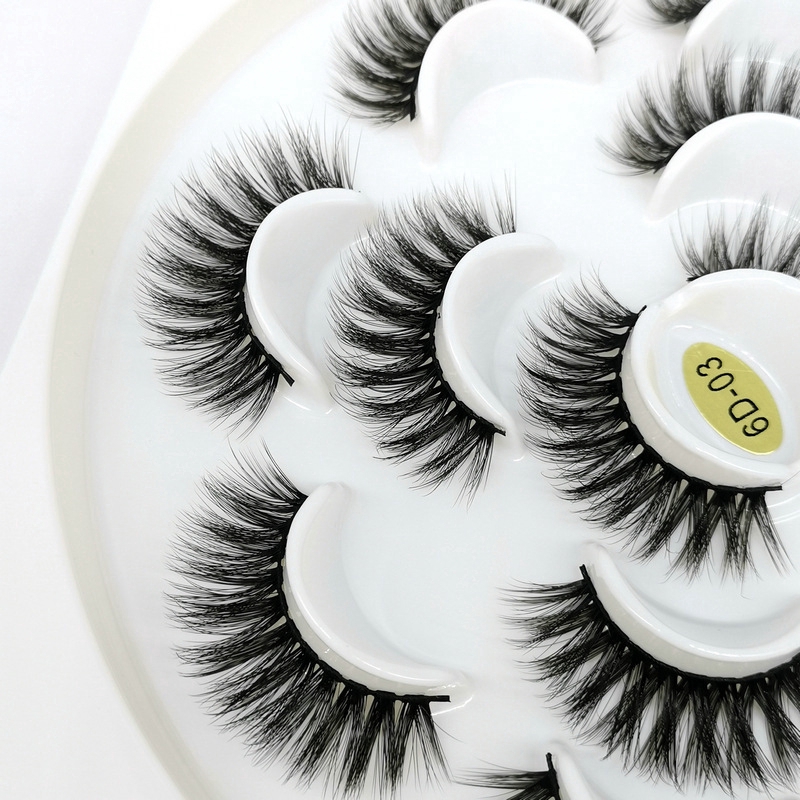 Set 7 Cặp Lông Mi Giả 6d 25mm Trang Điểm Thủ Công