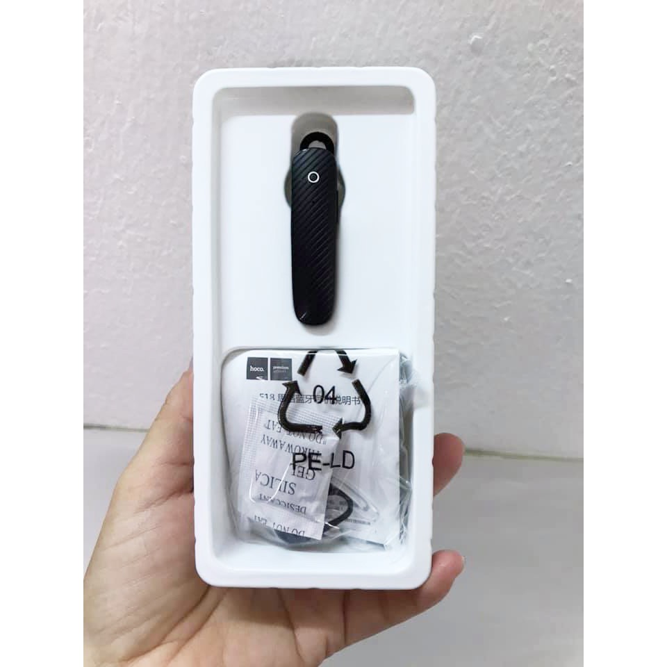 Tai Nghe Bluetooth Hoco E18 - Micro Đàm Thoại - Màu Đen - BH 1 Năm - Ảnh thật