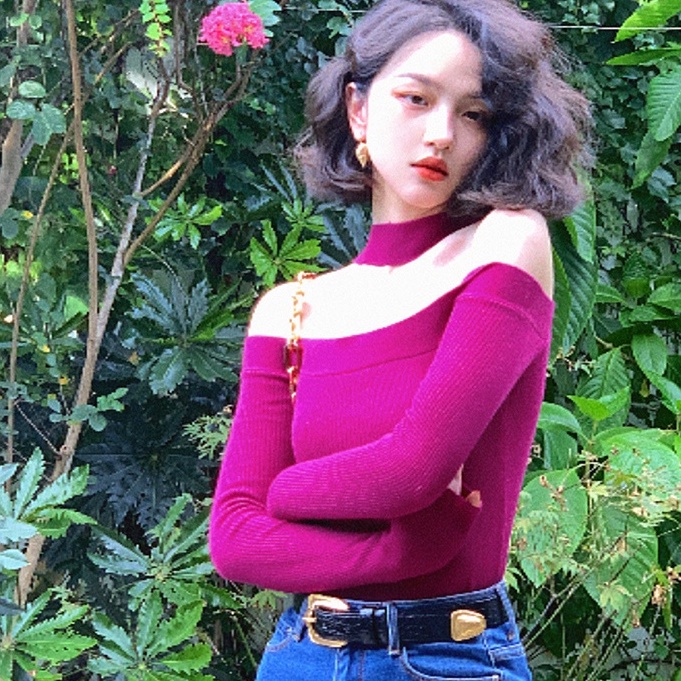 [MURIOKI] Áo Dệt Kim Trễ Vai Phong Cách Cổ Điển Xinh Xắn Cho Nữ