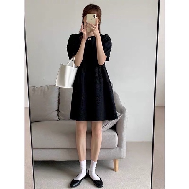 Đầm nữ tiểu thư phong cách Hàn Quốc tinh tế, đáng yêu (Ảnh tự chụp)