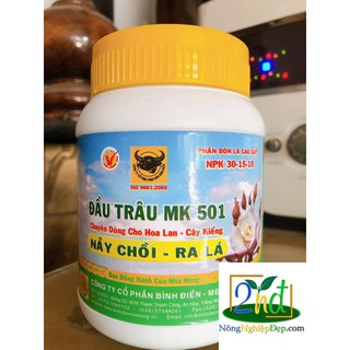Phân Bón Lá Nảy Chồi Ra Lá ĐẦU TRÂU MK 501 (30-15-10) 400G