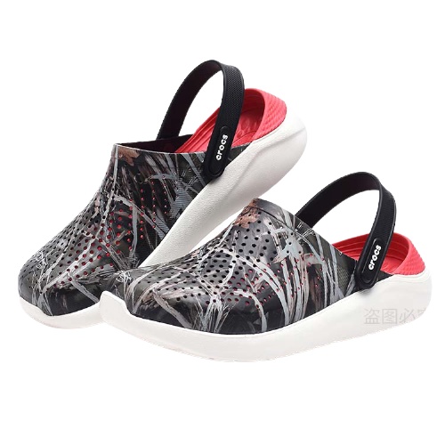 dép cross quai ngang họa tiết ràn ri lót hồng SHINCR8001 tặng thêm 12 sticker cross