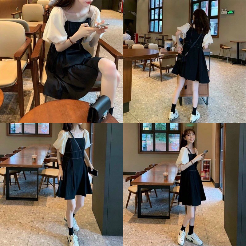 ĐẦM XỊN MANLI DRESS nhẹ nhàng đơn giản thiết kế phần thân xếp li tinh tế xoè nhẹ ở phần đuôi váy