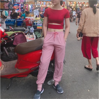 Quần dù thể thao nữ