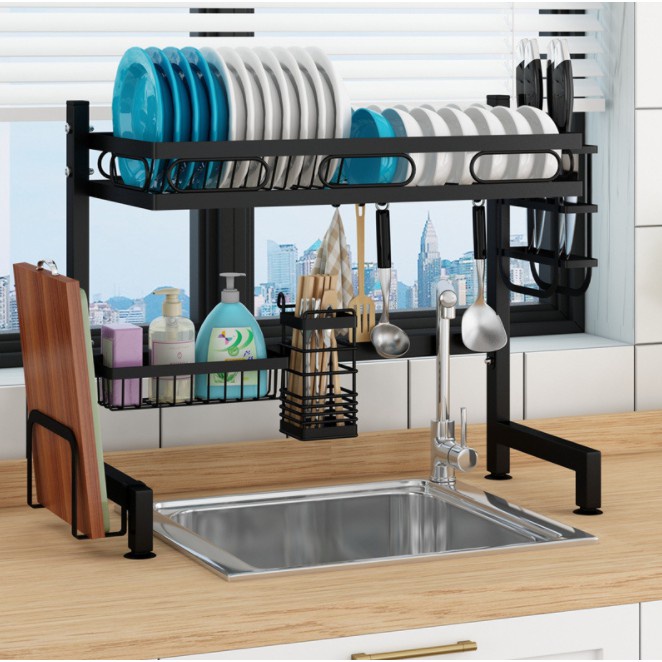 Bộ sản phẩm Kệ chén bát thông minh CHI AN bản nâng cấp rộng 65cm - Thiết kế tinh tế - Chất liệu dày dặn - Giao nhanh