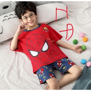 Bộ thun bé trai spider man đỏ
