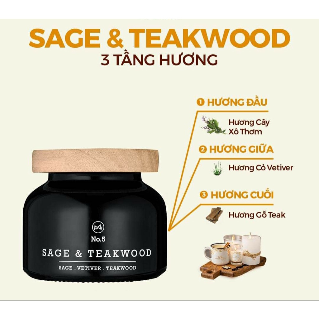 Nến thơm SAGE&TEAKWOOD