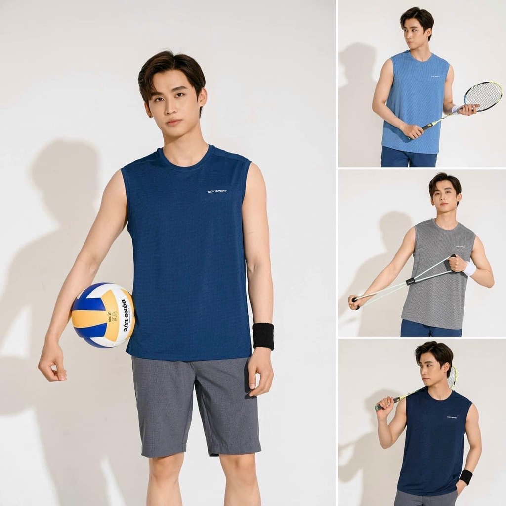 Áo T- Shirt thể thao Tanktop Nam YODY co giãn thấm hút mồ hôi - STM5071