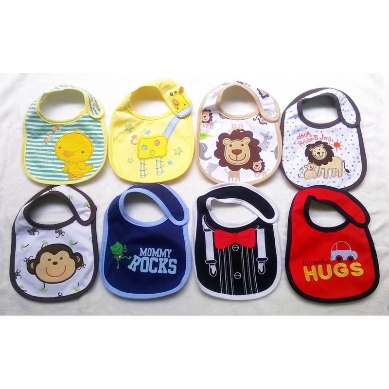 Yếm Ăn Dặm Dán Vai Thương Hiệu Carter 3 Lớp Cho Bé 100% Cotton Có Lớp Chống Thấm