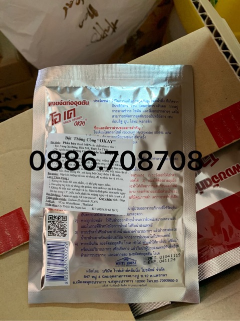 Bột thông cống Okay 100g (Hàng có tem nhập khẩu)