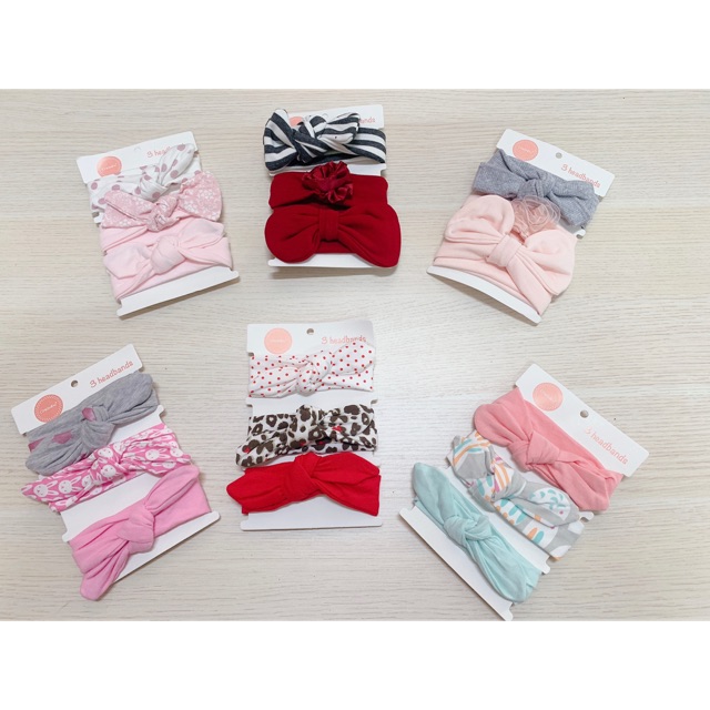 ( HÀNG MỚI VỀ ) Set 3 Turban Vải Cotton Cho Bé Mẫu Mới Nhất