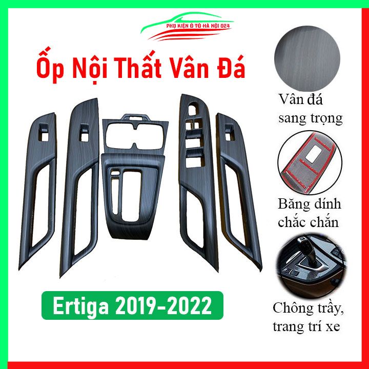 Bộ ốp nội thất Ertiga 2019-2022 vân đá nhựa ABS trang trí làm đẹp nội thất ô tô