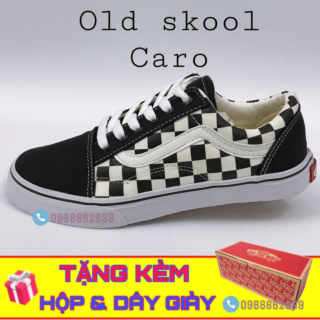 [FULL HỘP + BILL  &amp; TẶNG THÊM 1 BỘ DÂY LỤA] Giày thể thao nam nữ V.old caro, tem gót đỏ, size 36-43.      .