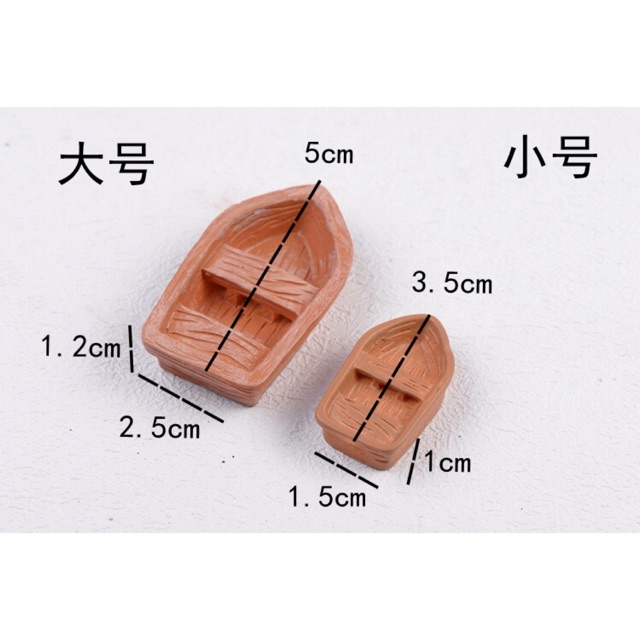 Phụ kiện chậu kiểng(sét thuyền 1 lớn 1 nhỏ)