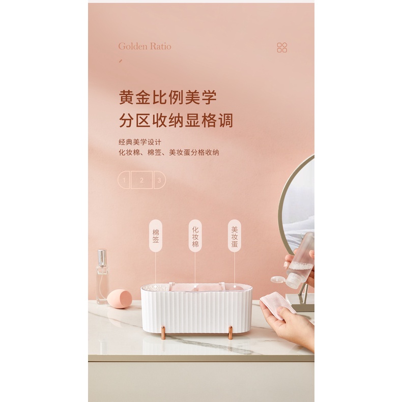 Hộp Đựng Bông Tẩy Trang Bằng Cotton Trong Suốt Kèm Nắp Chống Bụi Sang Trọng