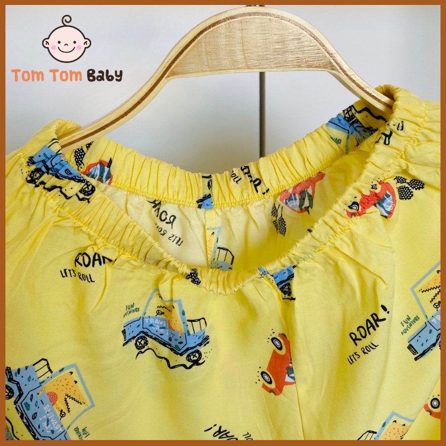 TOLE LANH THIẾT KẾ TOMTOM BABY- Đồ bộ bé trai Tôn, Lanh Tay Ngắn SIZE 11-16 cho bé từ 30-40kg