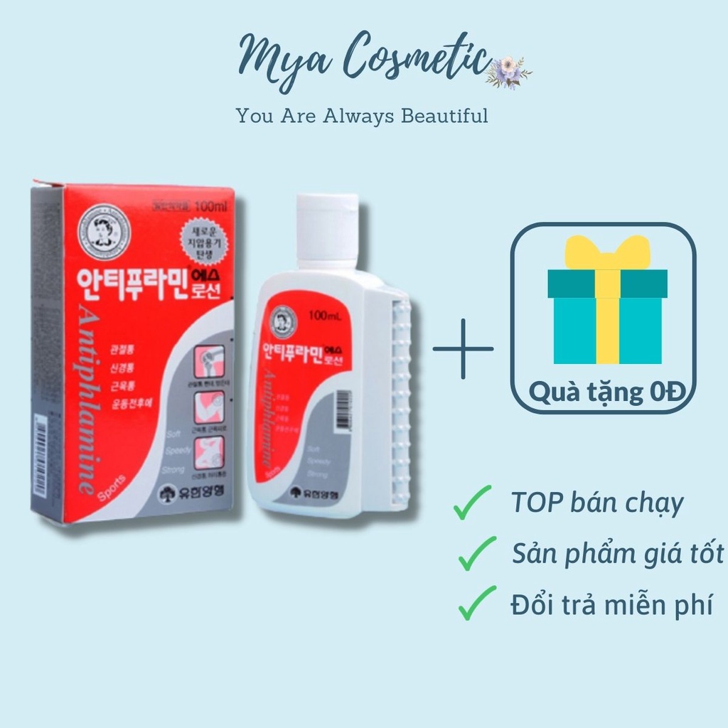 Dầu nóng xoa bóp tinh dầu nóng xoa bóp Hàn Quốc hỗ trợ giảm đau cơ xương khớp Antiphlamine 100ml Mya Cosmetic