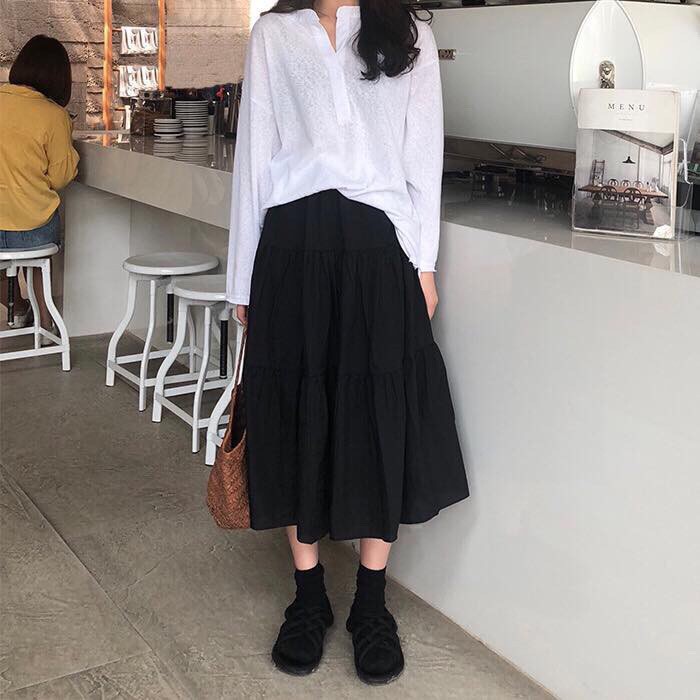 Chân Váy Nữ 🦋 Chân váy Vintage 2 lớp Siêu Xinh 2 màu 🦋 CV327 🧡 | BigBuy360 - bigbuy360.vn