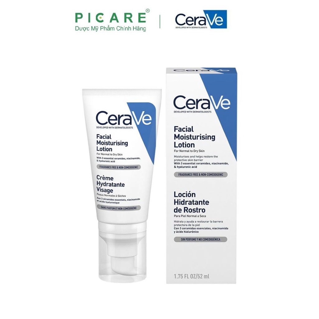 Sữa dưỡng ẩm chuyên biệt ban đêm CeraVe Facial Moisturizing Lotion PM 52ml